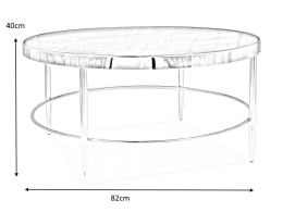 SIGNAL ŁAWA STOLIK AURORA B MARMUR/CHROM FI 82