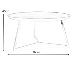 SIGNAL ŁAWA STOLIK TEMIDA B MARMUR/CHROM FI 76
