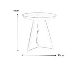 SIGNAL ŁAWA STOLIK TEMIDA C MARMUR/CHROM FI 42