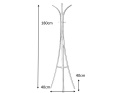 SIGNAL WIESZAK STOJĄCY PODŁOGOWY GENT KOLOR CZARNY - metal, wys. 180 DO PRZEDPOKOJU SZATNI POCZEKALNI NA CZAPKI SZALE NA UBRANIA