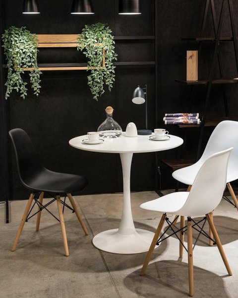 STÓŁ OKRĄGŁY Simplet Skinny White 90cm Simplet BLAT MDF LAKIEROWANY PODSTAWA METALOWA STÓŁ OKRĄGŁY Simplet Skinny White 90cm Simplet BLAT MDF LAKIEROWANY PODSTAWA METALOWA