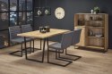 HALMAR stół ULRICH blat MDF + melamina - dąb złoty, nogi stal malowana- czarny 160x90 HALMAR stół ULRICH blat MDF + melamina - dąb złoty, nogi stal malowana- czarny 160x90
