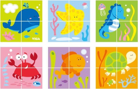 Viga Viga 50161 Kostki puzzle - morze Viga Viga 50161 Kostki puzzle - morze