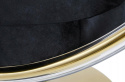 Fotel BUBBLE STAND GOLD poduszka czarna - podstawa złota, korpus akryl, poduszka welur