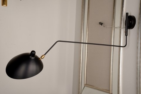 King Home Kinkiet Lampa ścienna RAVEN WALL UP czarny satyna klosz ręcznie formowany E27 King Home Kinkiet Lampa ścienna RAVEN WALL UP czarny satyna klosz ręcznie formowany E27