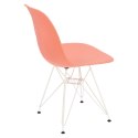 D2.DESIGN Krzesło P016 PP White dark peach D2.DESIGN Krzesło P016 PP White dark peach