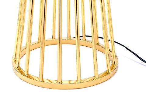 King Home Lampa podłogowa HOLMES złota błyszcząca stal węglowa czarny klosz tkanina usztywniona laminatem 1xE27 King Home Lampa podłogowa HOLMES złota błyszcząca stal węglowa czarny klosz tkanina usztywniona laminatem 1xE27