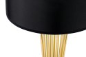 King Home Lampa podłogowa HOLMES złota błyszcząca stal węglowa czarny klosz tkanina usztywniona laminatem 1xE27 King Home Lampa podłogowa HOLMES złota błyszcząca stal węglowa czarny klosz tkanina usztywniona laminatem 1xE27