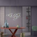 King Home Lampa wisząca CAPRI LINE 3 złota - LED anodowane aluminium kuliste klosze szkło bezbarwny przypomina bańki mydlane King Home Lampa wisząca CAPRI LINE 3 złota - LED anodowane aluminium kuliste klosze szkło bezbarwny przypomina bańki mydlane