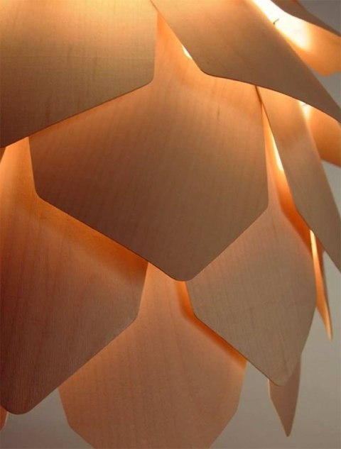 King Home Lampa wisząca CONO 43 sklejka kolor naturalny E27 King Home Lampa wisząca CONO 43 sklejka kolor naturalny E27