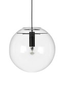 King Home Lampa wisząca sufitowa kula SANDRA 30 - szkło transparentny, metal czarny E27 King Home Lampa wisząca sufitowa kula SANDRA 30 - szkło transparentny, metal czarny E27
