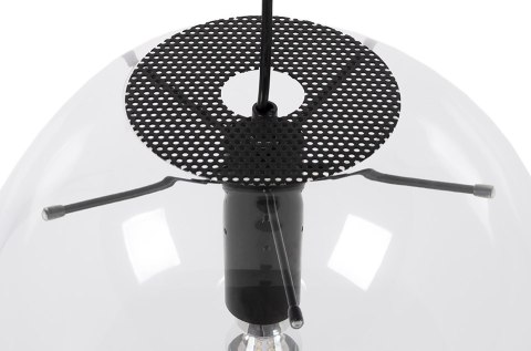 King Home Lampa wisząca sufitowa kula SANDRA 30 - szkło transparentny, metal czarny E27 King Home Lampa wisząca sufitowa kula SANDRA 30 - szkło transparentny, metal czarny E27