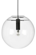 King Home Lampa wisząca SANDRA 40 - szkło transparentny , metal czarny E27