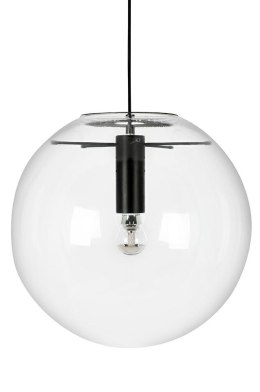 King Home Lampa wisząca SANDRA 40 - szkło transparentny , metal czarny E27