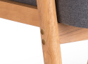 Halmar RETRO fotel wypoczynkowy popielaty tkanina stelaż drewniany