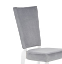 Halmar ROIS krzesło drewniane Białe/Popielate tkan