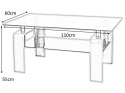 SIGNAL ŁAWA STELLA TRANSP./SZARY 110x60x55 SIGNAL ŁAWA STELLA TRANSP./SZARY 110x60x55