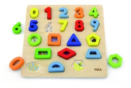 Viga Viga 50119 Puzzle - sorter kształtów: cyfry i kształty