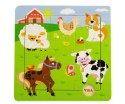 Viga Viga 50837 Puzzle na podkładce farma