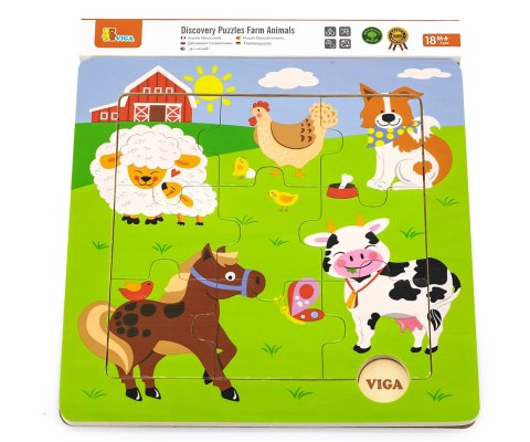 Viga Viga 50837 Puzzle na podkładce farma Viga Viga 50837 Puzzle na podkładce farma