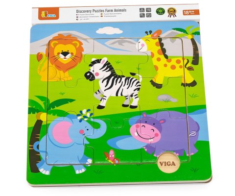 Viga Viga 50838 Puzzle na podkładce zoo Viga Viga 50838 Puzzle na podkładce zoo