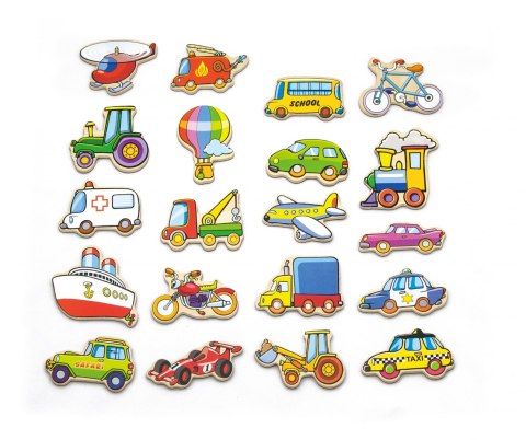Viga Viga 58924vg Magnesy pojazdy drewno wielokolorowe Viga Viga 58924vg Magnesy pojazdy drewno wielokolorowe