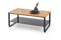 Halmar ława ARTIGA prostokątna MDF okleinowany dąb złoty / stelaż stal malowana czarny 105x55 z półką Halmar ława ARTIGA prostokątna MDF okleinowany dąb złoty / stelaż stal malowana czarny 105x55 z półką