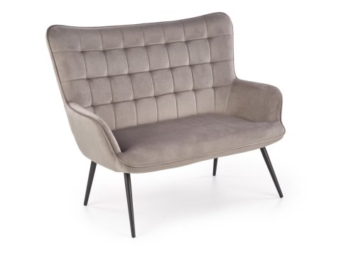 Halmar sofa tapicerowana CASTEL XL tkanina popielaty / nogi czarny stal malowana proszkowo Halmar sofa tapicerowana CASTEL XL tkanina popielaty / nogi czarny stal malowana proszkowo
