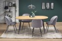 HALMAR stół COLORADO rozkładany 120-160x80 blat MDF okleinowany - dąb złoty, stelaż - czarny stal malowana proszkowo HALMAR stół COLORADO rozkładany 120-160x80 blat MDF okleinowany - dąb złoty, stelaż - czarny stal malowana proszkowo