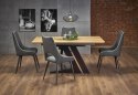 HALMAR stół FERGUSON rozkładany blat MDF + melamina - dąb naturalny, nogi stal malowana proszkowo - czarny 160-220x90 HALMAR stół FERGUSON rozkładany blat MDF + melamina - dąb naturalny, nogi stal malowana proszkowo - czarny 160-220x90