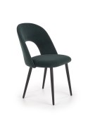 Halmar K384 krzesło ciemny zielony / czarny, tkanina / stal malowana