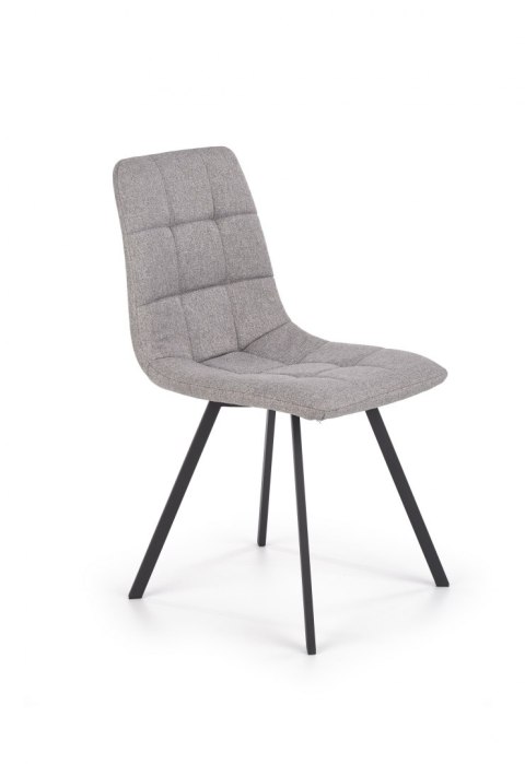 Halmar K402 krzesło pikowane popielate tkanina / stal Halmar K402 krzesło pikowane popielate tkanina / stal