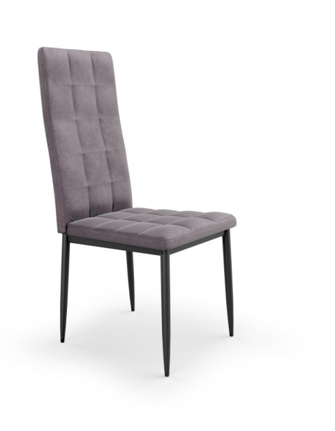 Halmar K415 krzesło popielaty tkanina velvet + stal Halmar K415 krzesło popielaty tkanina velvet + stal