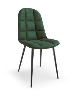 Halmar K417 krzesło ciemny zielony tkanina - velvet / stal malowana proszkowo
