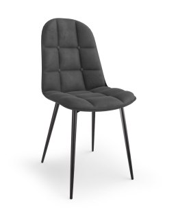Halmar K417 krzesło popielaty tkanina - velvet / stal malowana proszkowo