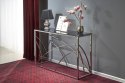 Halmar konsolka KN5 stelaż stal chromowana - srebrny, szkło - dymiony 120x40 do salonu przedpokoju pokoju Halmar konsolka KN5 stelaż stal chromowana - srebrny, szkło - dymiony 120x40 do salonu przedpokoju pokoju