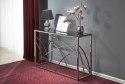Halmar konsolka KN5 stelaż stal chromowana - srebrny, szkło - dymiony 120x40 do salonu przedpokoju pokoju Halmar konsolka KN5 stelaż stal chromowana - srebrny, szkło - dymiony 120x40 do salonu przedpokoju pokoju