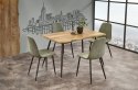 Halmar stół LARSON blat MDF okleinowany - dąb naturalny, nogi - stal malowana proszkowo czarny 120x80 Halmar stół LARSON blat MDF okleinowany - dąb naturalny, nogi - stal malowana proszkowo czarny 120x80