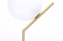 King Home Lampa biurkowa HALM 2 - mosiądz, kulisty klosz szkło biały G9 do domu hotelu lokalu King Home Lampa biurkowa HALM 2 - mosiądz, kulisty klosz szkło biały G9 do domu hotelu lokalu