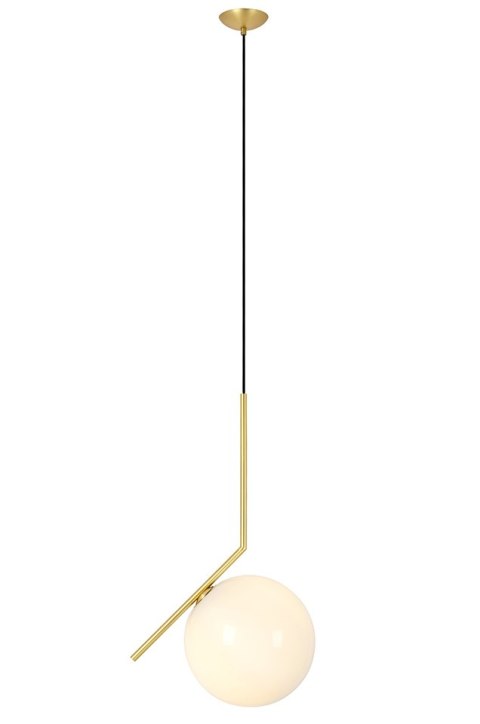 LAMPA WISZĄCA HALM 20 - MOSIĄDZ klosz w kształcie kuli SZKŁO BIAŁY G9 King Home do domu i do lokalu LAMPA WISZĄCA HALM 20 - MOSIĄDZ klosz w kształcie kuli SZKŁO BIAŁY G9 King Home do domu i do lokalu