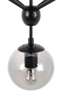 King Home Lampa wisząca PLANETARIO 15 metal czarna - klosze szkło dymione 15x E27