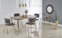 HALMAR stół MANCHESTER blat MDF okleina naturalna orzech nogi stal malowana stal chromowana czarny / złoty 180x90 HALMAR stół MANCHESTER blat MDF okleina naturalna orzech nogi stal malowana stal chromowana czarny / złoty 180x90