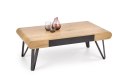 Halmar ława MARINA mdf okleinowany dąb złoty / stal malowana czarny 110x60 Halmar ława MARINA mdf okleinowany dąb złoty / stal malowana czarny 110x60