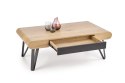 Halmar ława MARINA mdf okleinowany dąb złoty / stal malowana czarny 110x60 Halmar ława MARINA mdf okleinowany dąb złoty / stal malowana czarny 110x60