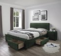 Halmar łóżko MODENA 3 z szufladami 160x200 tapicerowane ciemny zielony velvet z zagłówkiem ze stelażem Halmar łóżko MODENA 3 z szufladami 160x200 tapicerowane ciemny zielony velvet z zagłówkiem ze stelażem