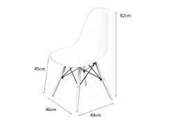 MODESTO krzesło DSW szare - podstawa bukowa