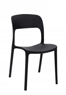 MODESTO stabilne krzesło ZING czarne - polipropylen