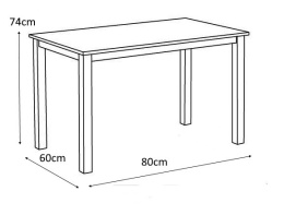 SIGNAL STÓŁ FIORD BIAŁY 80X60 DREWNO, MDF