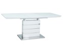 SIGNAL STÓŁ LEONARDO MDF+SZKŁO BIAŁY LAKIER / BIAŁY LAKIER MDF+STAL160(220)X90 SIGNAL STÓŁ LEONARDO MDF+SZKŁO BIAŁY LAKIER / BIAŁY LAKIER MDF+STAL160(220)X90