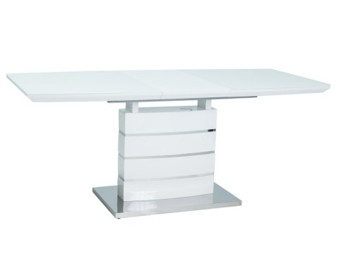 SIGNAL STÓŁ LEONARDO MDF+SZKŁO BIAŁY LAKIER / BIAŁY LAKIER MDF+STAL160(220)X90 SIGNAL STÓŁ LEONARDO MDF+SZKŁO BIAŁY LAKIER / BIAŁY LAKIER MDF+STAL160(220)X90